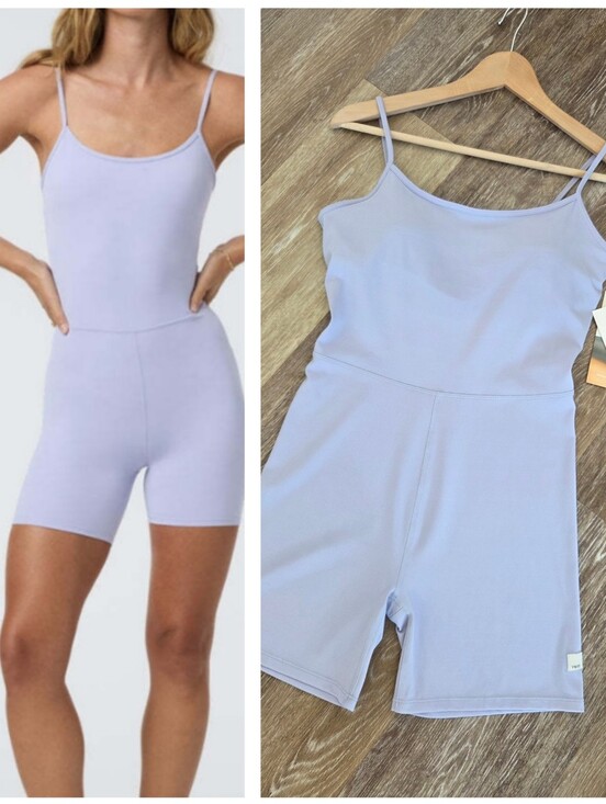 Vuori Pants - Vuori AllTheFeels Onesie NWT Lavender Mist Performance Stretch Athletic Yoga Gym